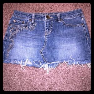 Denim mini skirt
